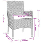 Contemporary 3 Piece Garden Bistro Set Lounge Area Patio Relax