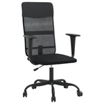 Office Chair Height Adjustable Black Faux Leather