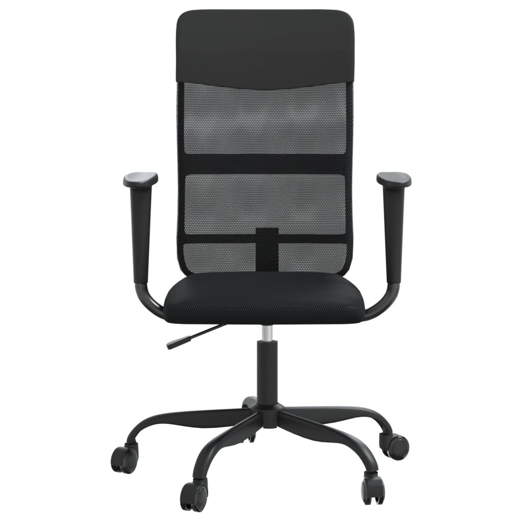 Office Chair Height Adjustable Black Faux Leather