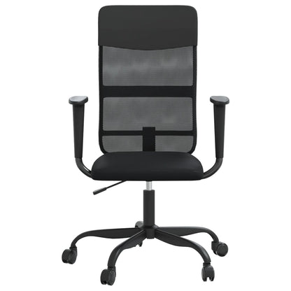 Office Chair Height Adjustable Black Faux Leather