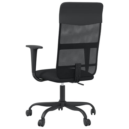 Office Chair Height Adjustable Black Faux Leather