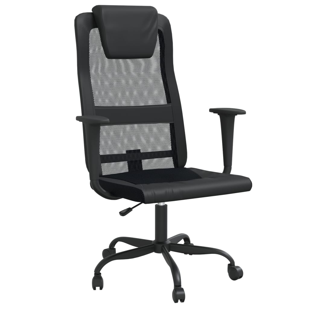 Office Chair Height Adjustable Black Mesh Fabric