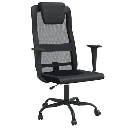 Office Chair Height Adjustable Black Mesh Fabric