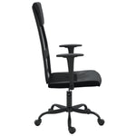 Office Chair Height Adjustable Black Mesh Fabric and Faux Leather