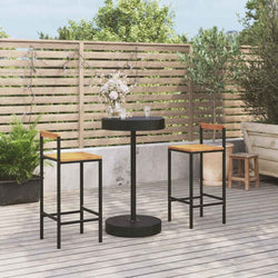 Elegant 3 Piece Garden Bar Set Indoor Outdoor Use Home Comfort 