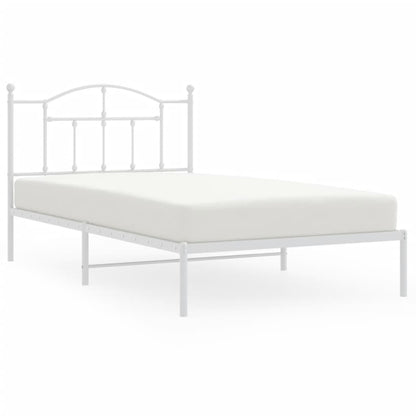 Metal Bed Frame with Headboard and Footboard Black King Single