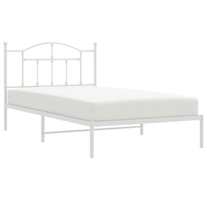 Metal Bed Frame with Headboard and Footboard Black King Single