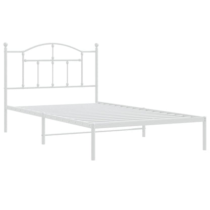 Metal Bed Frame with Headboard and Footboard Black King Single