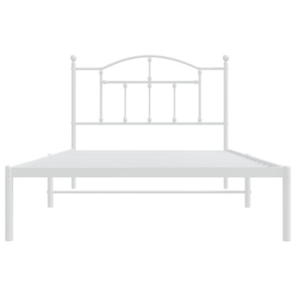 Metal Bed Frame with Headboard and Footboard Black King Single
