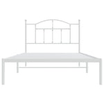 Metal Bed Frame with Headboard and Footboard Black King Single