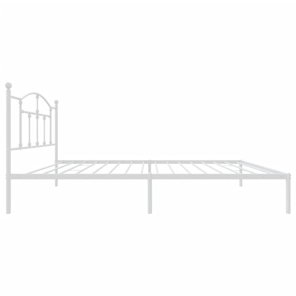 Metal Bed Frame with Headboard and Footboard Black King Single