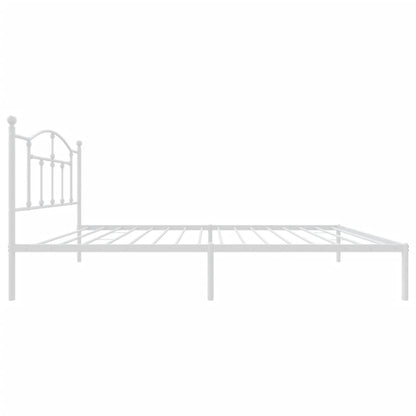 Metal Bed Frame with Headboard and Footboard Black King Single
