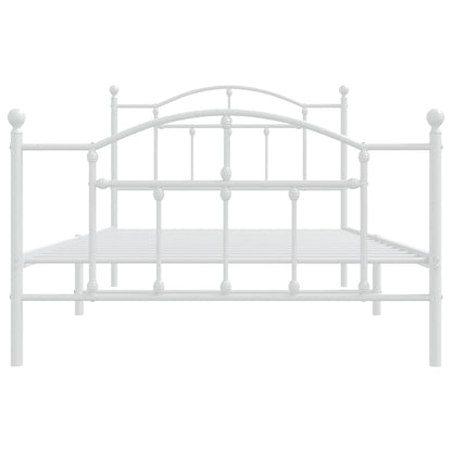 Metal Bed Frame with Headboard and Footboard Black King Single
