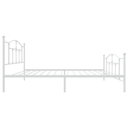 Metal Bed Frame with Headboard and Footboard Black King Single
