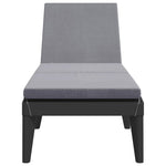 Sun Lounger with Cushion Anthracite PP