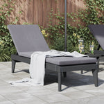 Sun Lounger with Cushion Anthracite PP