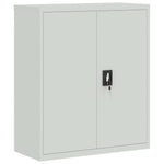 Stylish File Cabinet Light Grey Steel