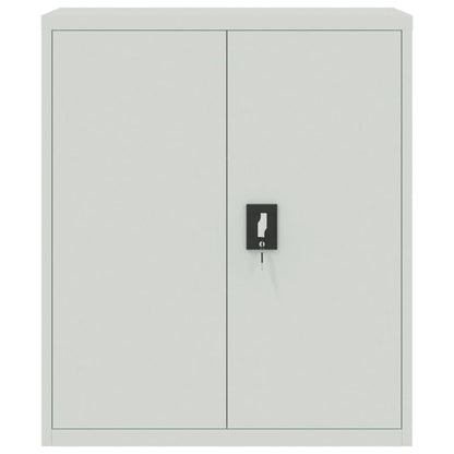 Stylish File Cabinet Light Grey Steel