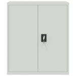 Stylish File Cabinet Light Grey Steel