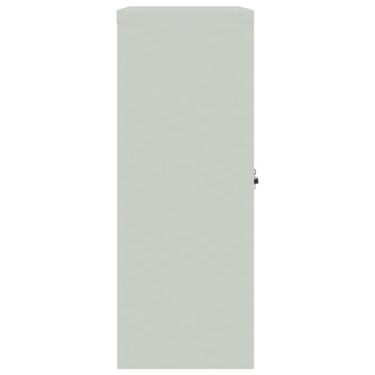 Stylish File Cabinet Light Grey Steel