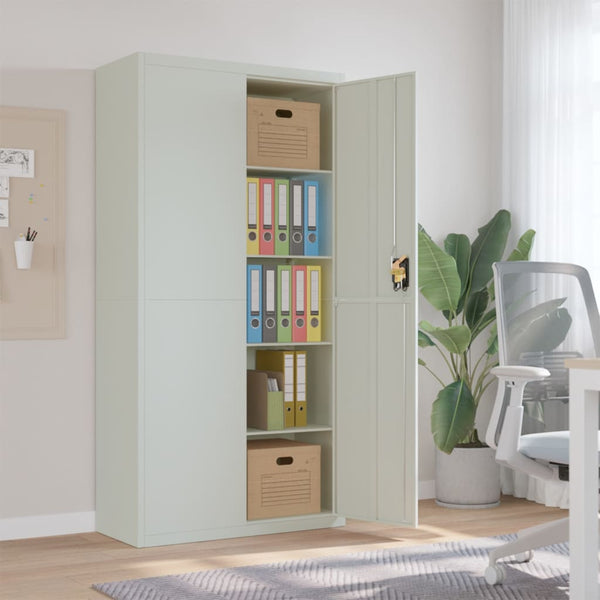  File Cabinet Light Grey Steel