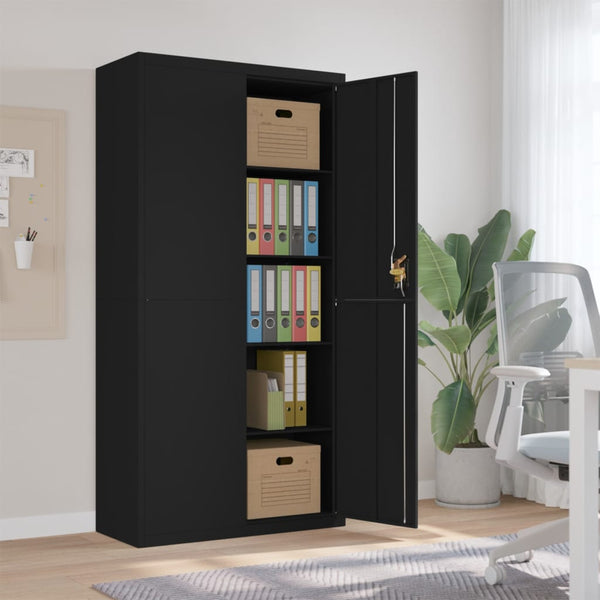  File Cabinet Black Steel