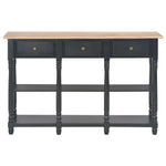 Console Table 3 Drawer 2 Shelf Engineered Wood Hallway Storage Unit Black