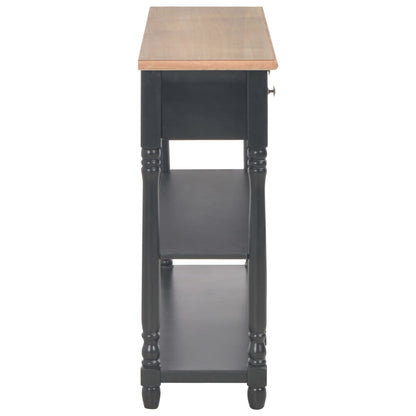 Console Table 3 Drawer 2 Shelf Engineered Wood Hallway Storage Unit Black