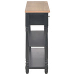 Console Table 3 Drawer 2 Shelf Engineered Wood Hallway Storage Unit Black
