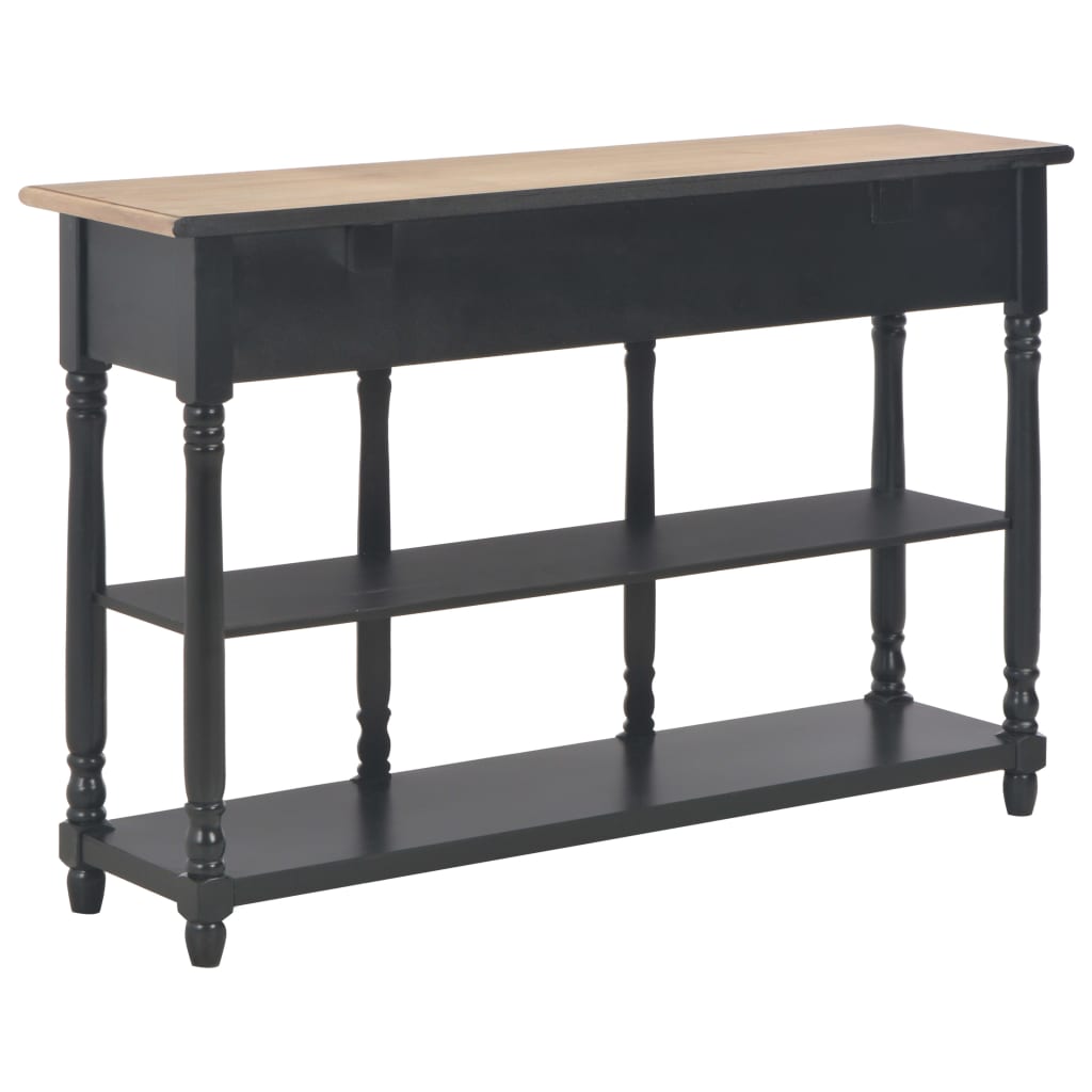 Console Table 3 Drawer 2 Shelf Engineered Wood Hallway Storage Unit Black