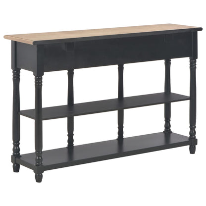 Console Table 3 Drawer 2 Shelf Engineered Wood Hallway Storage Unit Black