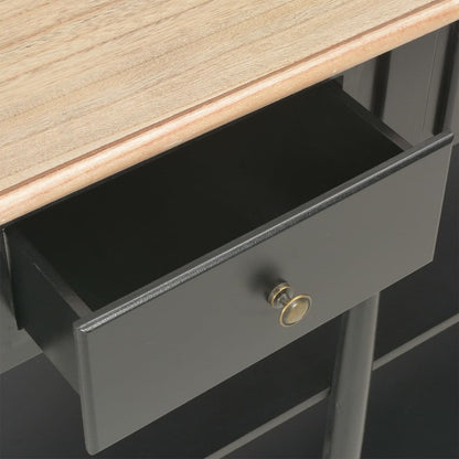 Console Table 3 Drawer 2 Shelf Engineered Wood Hallway Storage Unit Black