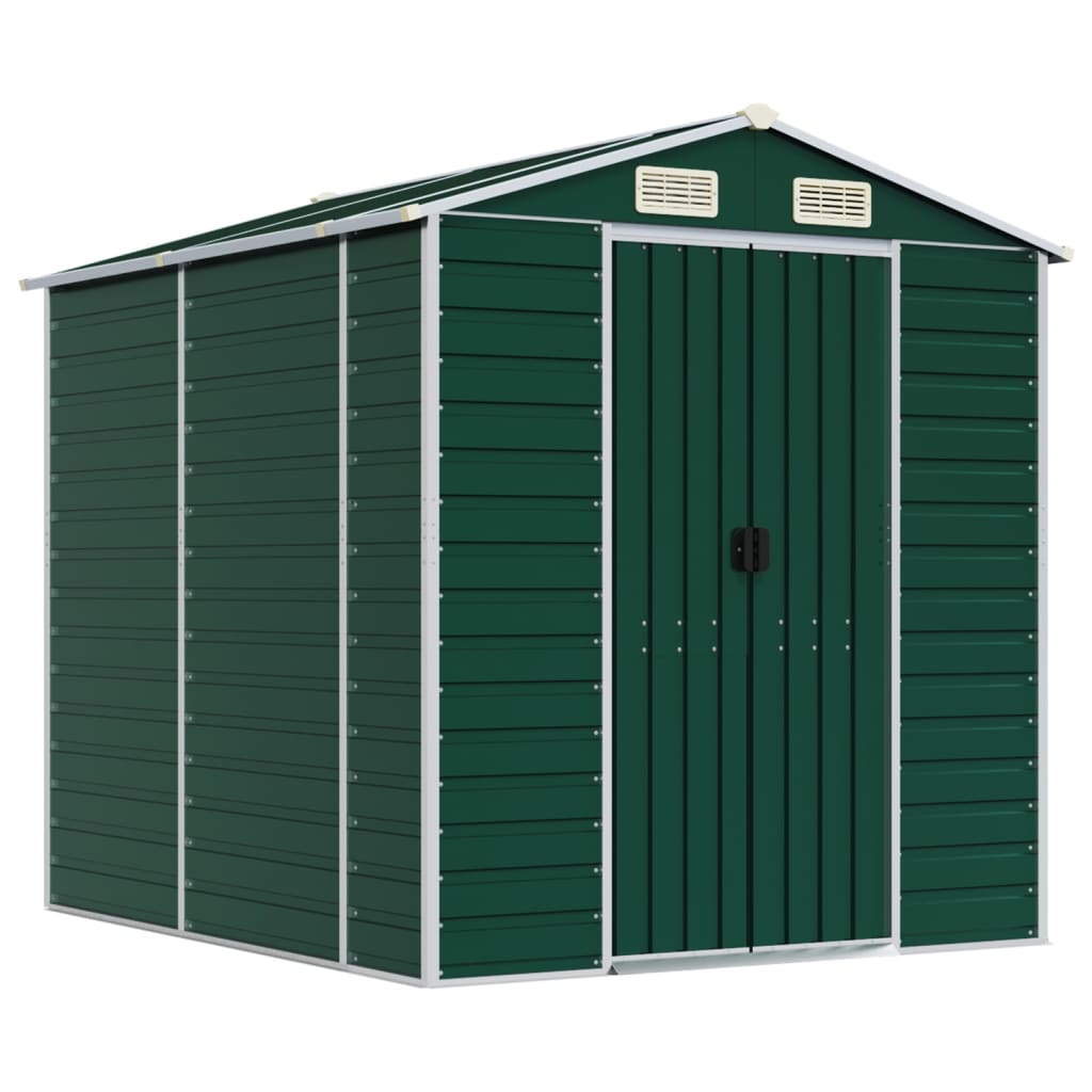 Garden Shed Green  Galvanised Steel