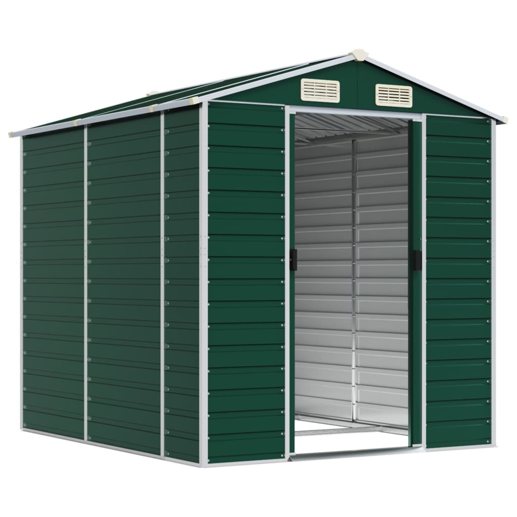 Garden Shed Green  Galvanised Steel