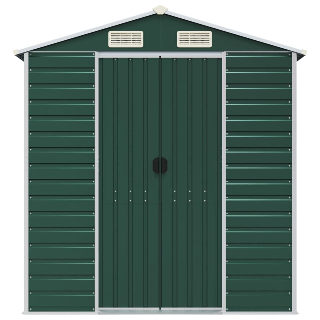 Garden Shed Green  Galvanised Steel