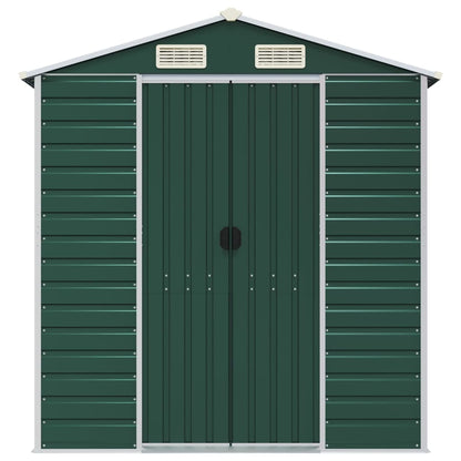 Garden Shed Green  Galvanised Steel