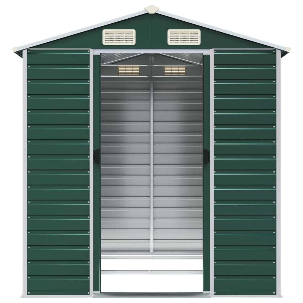 Garden Shed Green  Galvanised Steel