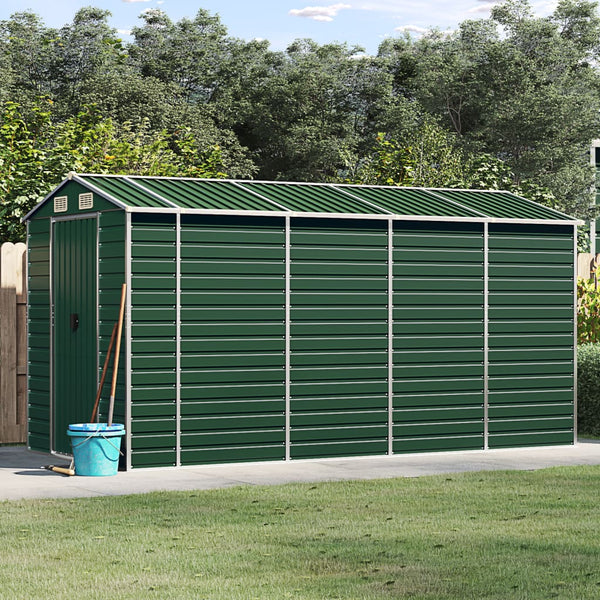  Elegance: Brown Galvanised Steel Garden Shed for Stylish and Durable