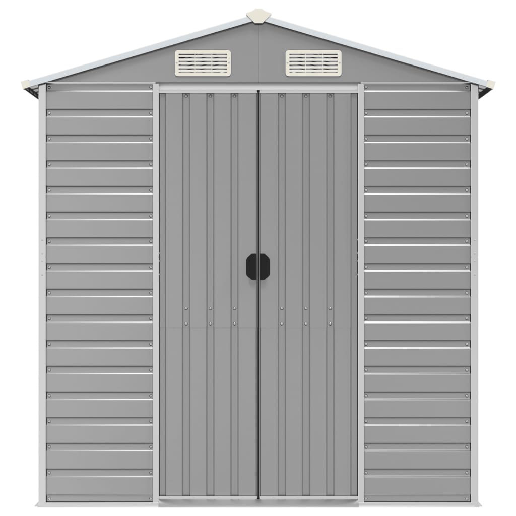 Light Grey Galvanised Steel Garden Shed for Stylish and Durable