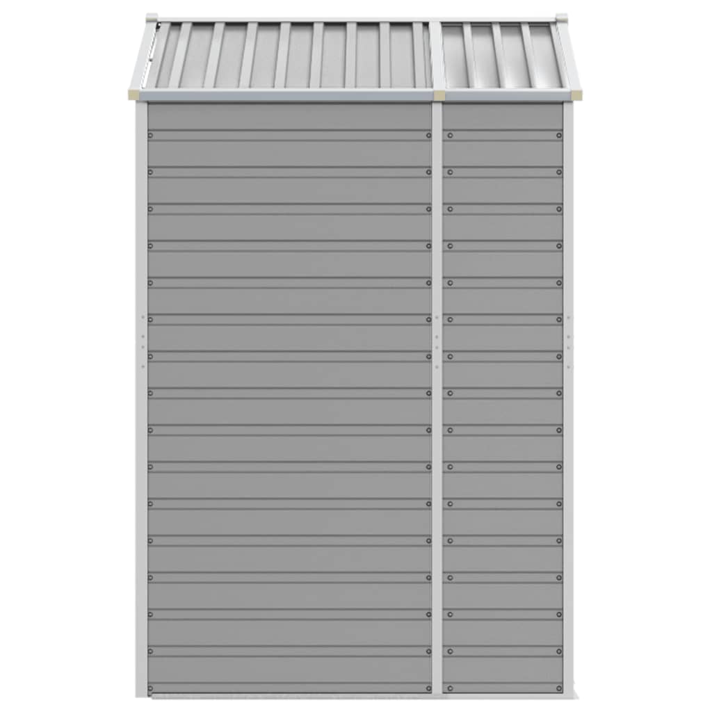 Light Grey Galvanised Steel Garden Shed for Stylish and Durable