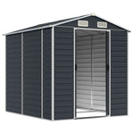 Galvanised Steel Garden Shed Anthracite 191x215cm | HomeAndLiving
