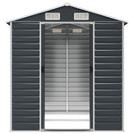 Galvanised Steel Garden Shed Anthracite 191x215cm | HomeAndLiving