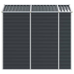 Galvanised Steel Garden Shed Anthracite 191x215cm | HomeAndLiving