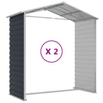 Galvanised Steel Garden Shed Anthracite 191x215cm | HomeAndLiving