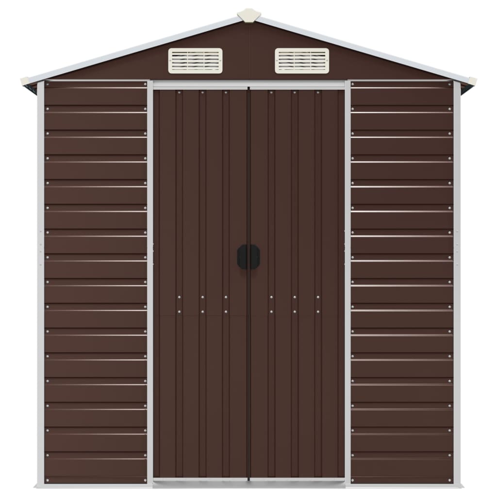 Elegance: Brown Galvanised Steel Garden Shed for Stylish and Durable