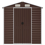 Elegance: Brown Galvanised Steel Garden Shed for Stylish and Durable