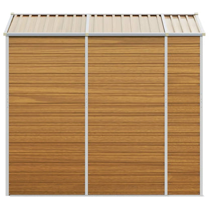 Galvanised Steel Garden Shed Light Brown 191x215cm | HomeAndLiving