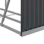 Galvanised Steel Log Holder 180cm Anthracite | HomeAndLiving