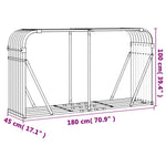 Galvanised Steel Log Holder 180cm Anthracite | HomeAndLiving