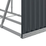 Galvanised Steel Log Holder 3m Anthracite | HomeAndLiving